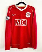 Cristiano Ronaldo #7 Manchester United 2006 2007 Red Golden Jersey Trikot