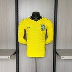 Brazil 2026 Home Player Version Long-Sleeve Jersey [Slim Fit]