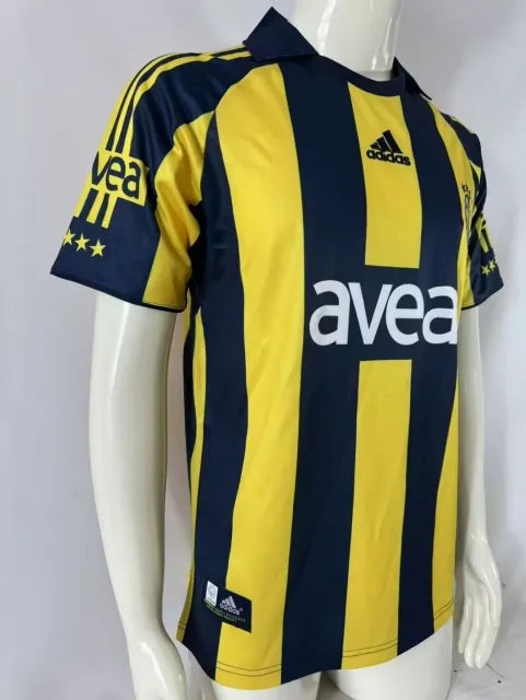 Alex de Souza 10 Fenerbahce 2008-2009 White Retro Kit Jersey
