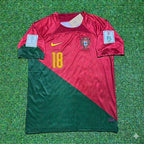 Rúben Neves #18 Portugal 2022 World Cup Home Retro Football Jersey