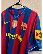 Lionel Messi Barcelona 2009-2010 Home Retro Football Jersey