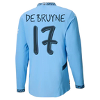 #17 De Bruyne Manchester City Home Jersey 2024/2025 Long Sleeve