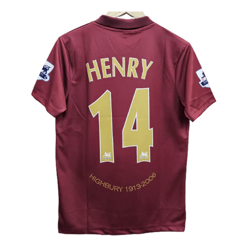 Arsenal Henry 2005-06 Embroidery Home Jersey Retro Collection