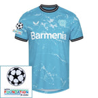 Bayer 04 Leverkusen Third Fan Jersey 2024/25 Patches UCL UEFA Foundation (Official Printing)