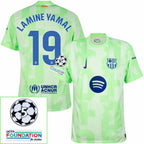 Barcelona Third 2024/25 Patches UCL UEFA Foundation (Official Printing)