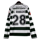 Camisola Sporting Manga Comprida Retro 2001/03 - Modelo Exclusivo!