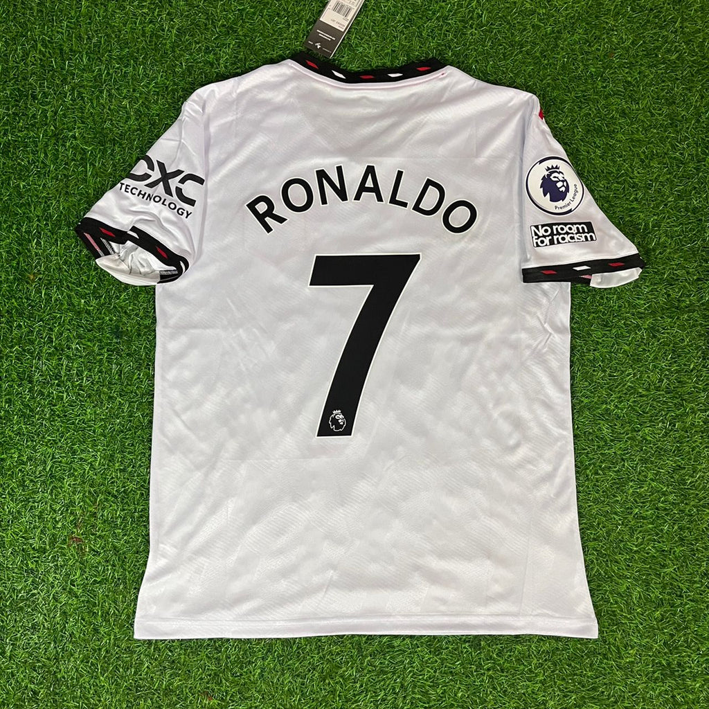Cristiano Ronaldo Manchester United White 2022 2023 Premier League Jersey Trikot