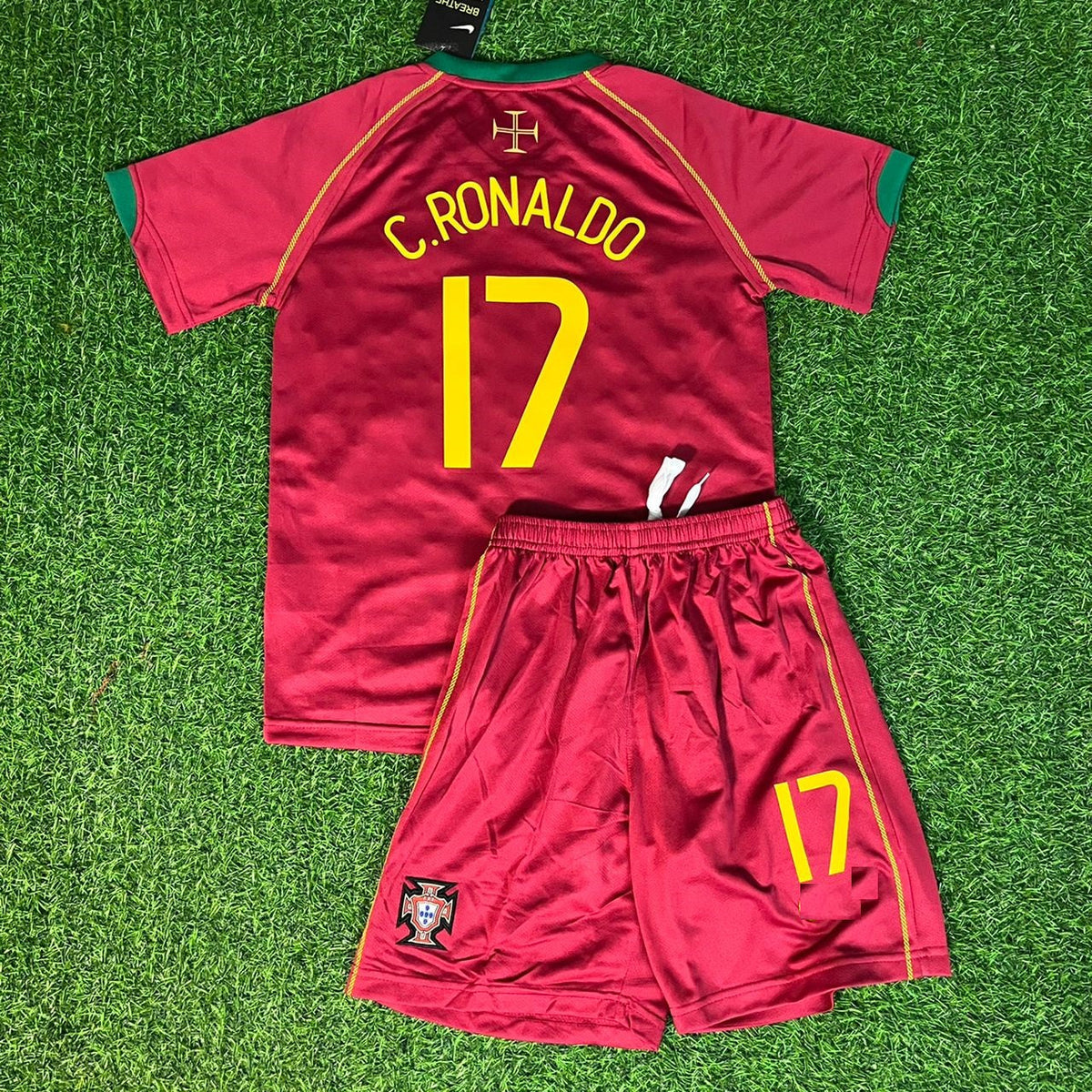 Cristiano Ronaldo Portugal 2006 Kids Kit Kinder Trikot Soccer Shirt