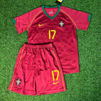 Cristiano Ronaldo Portugal 2006 Kids Kit Kinder Trikot Soccer Shirt