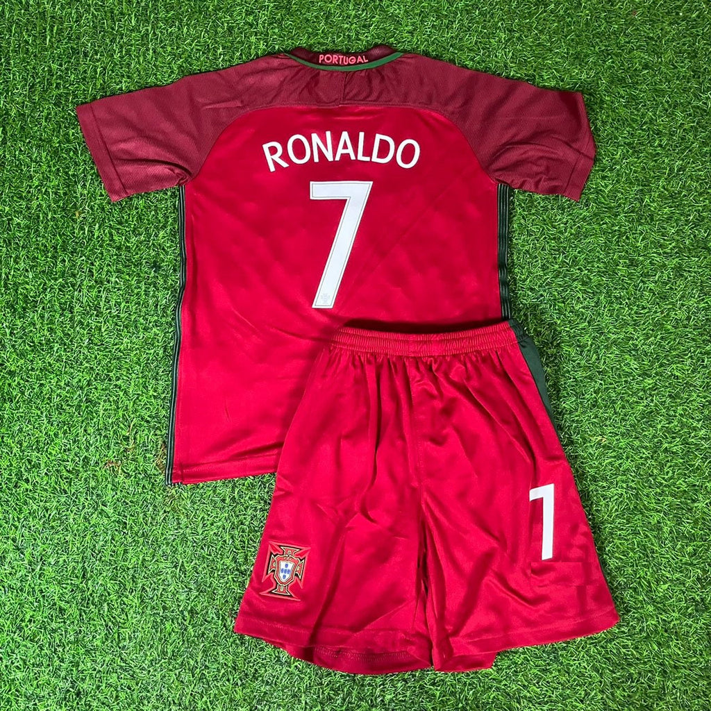 Cristiano Ronaldo Portugal 2016 Home Ronaldo Kids Kit – Kit Jersey for Children – | KinderTrikot | Maillot Enfant Soccer Shirt