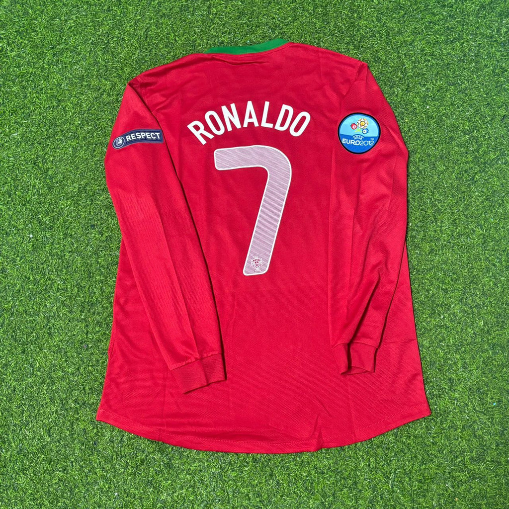 Cristiano Ronaldo Portugal EURO 2012 Long Sleeve Retro Football Jersey