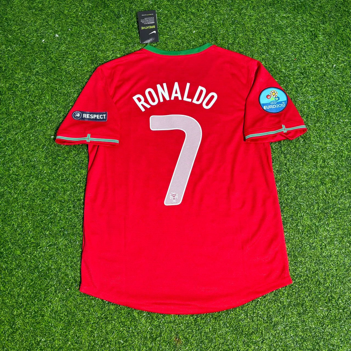 Cristiano Ronaldo Portugal Euro 2012 Red Retro Football Jersey Kit