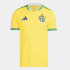 Camisa Masculina Flamengo Brasil 2026 - Amarelo+Verde