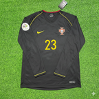 Helder Postiga Portugal 2006 World Cup Long Sleeve Black Retro Football Jersey