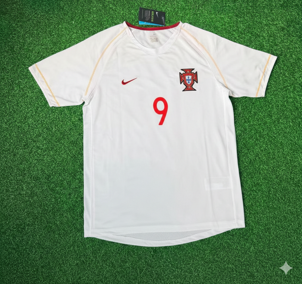 Pauleta Portugal 2002 Retro White Debut Football Jersey