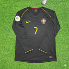 Luis Figo Portugal 2006 World Cup Long Sleeve Black Retro Football Jersey