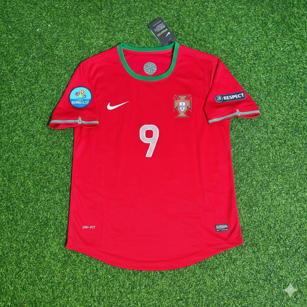 Hugo Almeida Portugal Euro 2012 Red Retro Football Jersey Kit