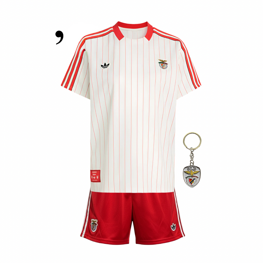 Conjunto infantil Benfica x Originals branca 2025/26 - LANÇAMENTO