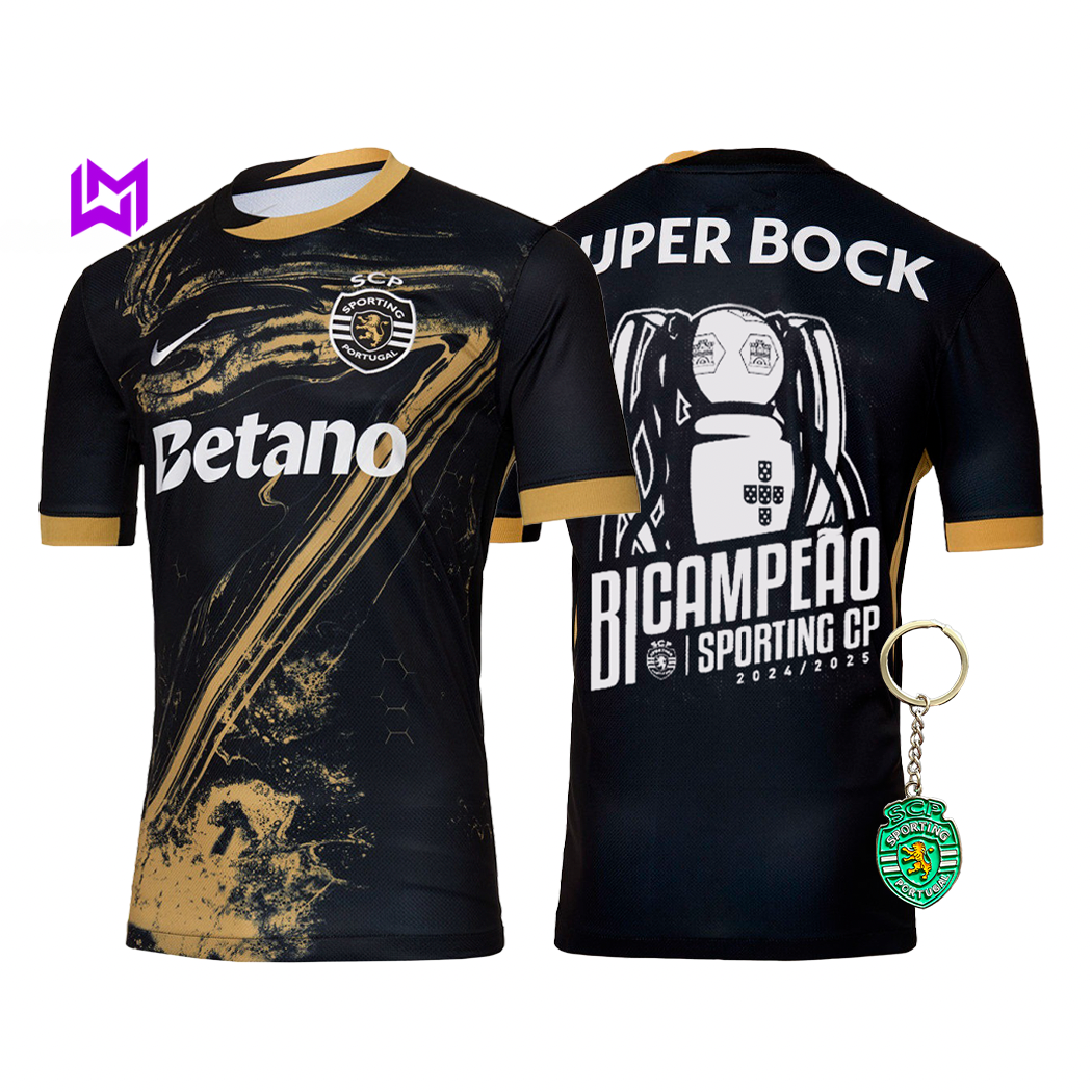 Camisola Sporting Terceiro “7” Ronaldo BICAMPEÃO 2024/25 - MODELO EXCLUSIVO! 🦁🏆