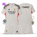 Conjunto Infantil Benfica Alternativa Bege 2025/26 - ÚLTIMAS UNIDADES