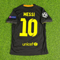 Lionel Messi #10 Barcelona 2013-2014 Black Retro Football Jersey