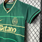 Conjunto Infantil Sporting Away 2024/25 - ÚLTIMAS UNIDADES! 🔥💚