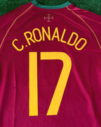 Cristiano Ronaldo Portugal 2006 World Cup Retro Short-Sleeve Football Jersey