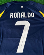 Cristiano Ronaldo #cr7 Al Nassr 2025 New Season Home Saudi Black Blue Jersey
