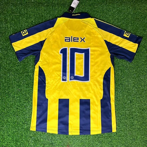 Alex de Souza 10 Fenerbahce 2008-2009 White Retro Kit Jersey