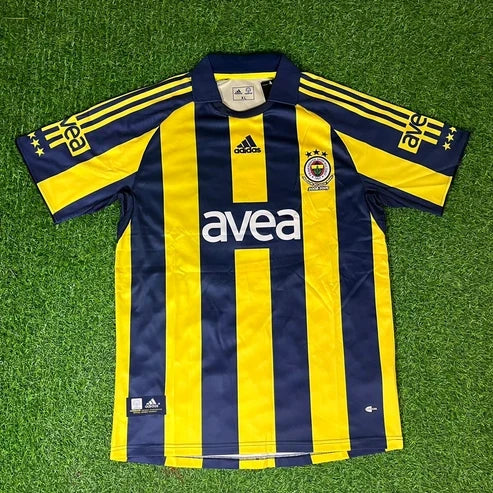 Alex de Souza 10 Fenerbahce 2008-2009 White Retro Kit Jersey