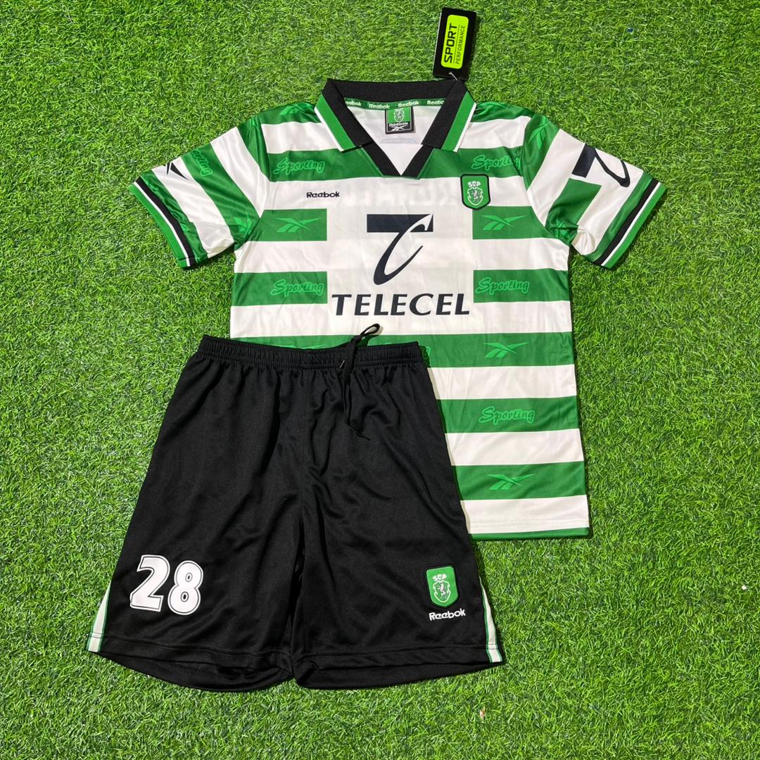 Cristiano Ronaldo First Football Team Sporting CP Lisbon Football Jersey Kit