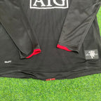 Cristiano Ronaldo Manchester United 2007/2008 CL Patch Black KIDS Retro Football Jersey Kit