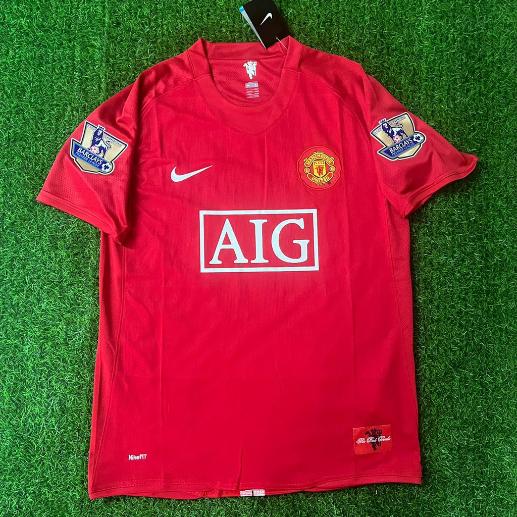 Ryan Giggs Manchester United 2007 2008 EPL Retro Red Jersey Trikot