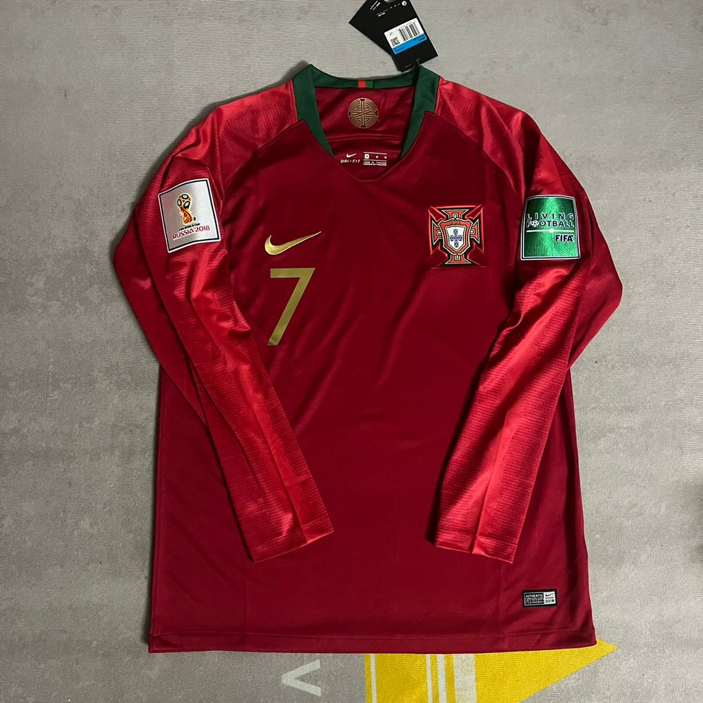 Cristiano Ronaldo Portugal 2018 World Cup Retro Jersey Trikot Maglia Soccer Shirt