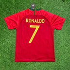 Cristiano Ronaldo Portugal 2018 Retro Football Jersey