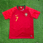 Cristiano Ronaldo Portugal 2018 Retro Football Jersey
