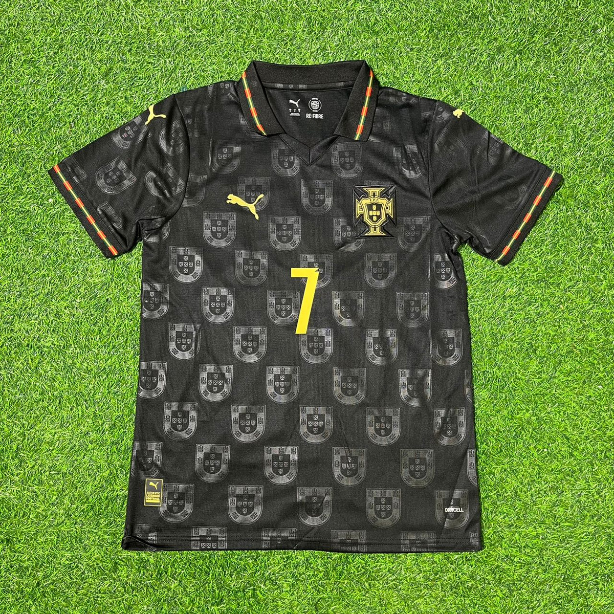 Cristiano Ronaldo Portugal 2025/26 New Season Black Football Jersey Kit