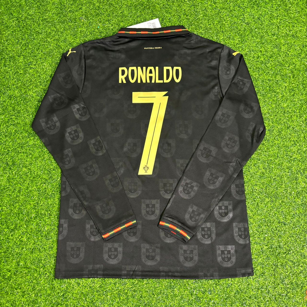 Cristiano Ronaldo Portugal 2026 New Season Black Long Sleeve Football Jersey