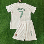Cristiano Ronaldo Portugal 2012 White Ronaldo Kids Kit – Kit Jersey for Children – | KinderTrikot | Maillot Enfant Soccer Shirt