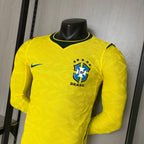 Brazil 2026 Home Player Version Long-Sleeve Jersey [Slim Fit]