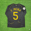 Fernando Meira Portugal 2006 World Cup Long Sleeve Black Retro Football Jersey