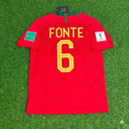 Jose Fonte Portugal 2018 World Cup Red Retro Football Jersey