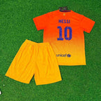 Lionel Messi 10 Barcelona 2012/2013 Orange Retro Kids Football Jersey Kit