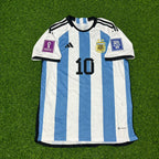 Lionel Messi Argentina 2022 World Cup Final Home Jersey Maillot Trikot Maglia