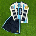 Lionel Messi Argentina 2026 World Cup Kids Long Sleeve Football Jersey Kit