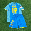 Lionel Messi Barcelona #19 Debut Retro Kids Football Jersey Kit