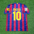 Lionel Messi Barcelona 2009-2010 Home Retro Football Jersey