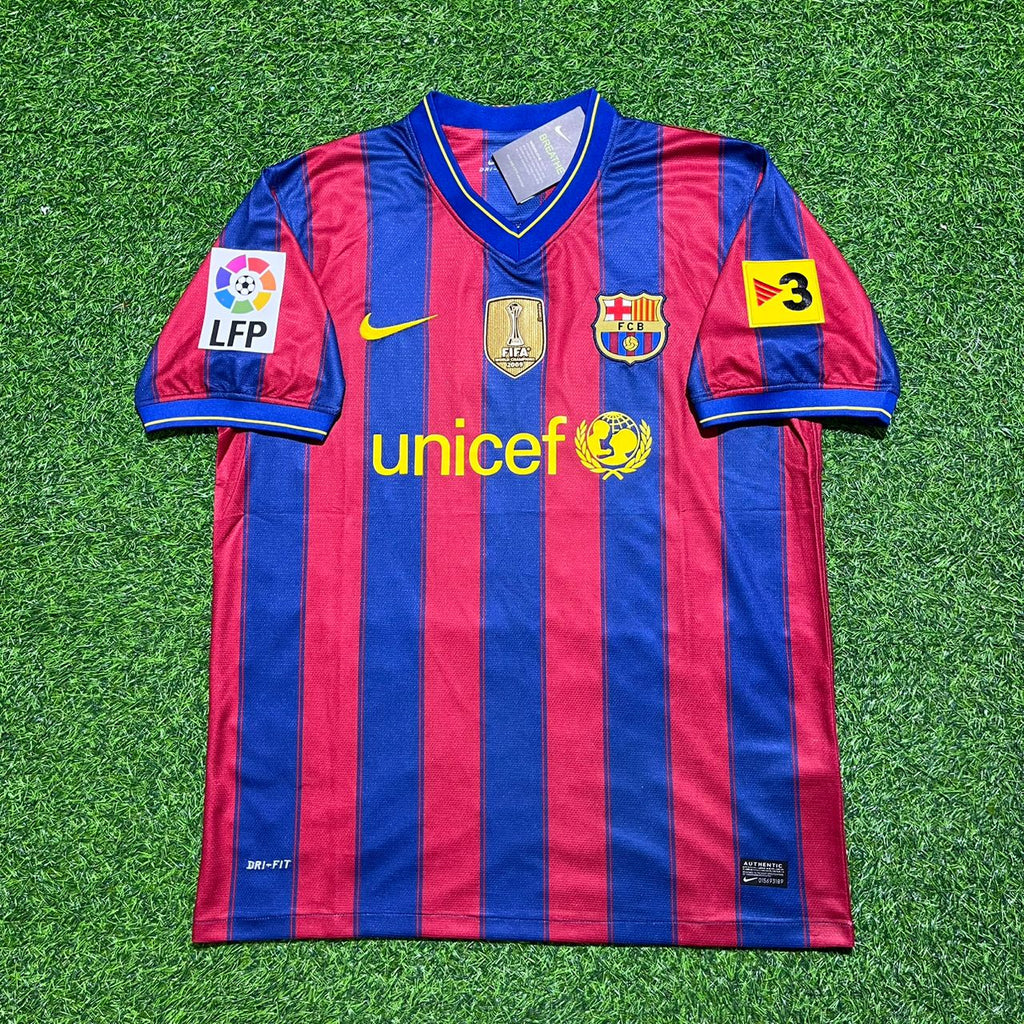 Lionel Messi Barcelona 2009-2010 Home Retro Football Jersey