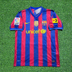 Lionel Messi Barcelona 2009-2010 Home Retro Football Jersey