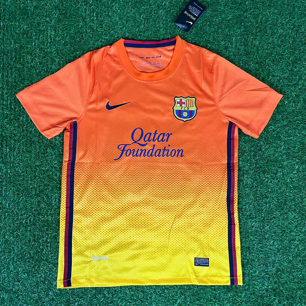 Lionel Messi 10 – Barcelona 2012–2013 Orange Retro Kit Jersey – | Trikot | Maillot Soccer Shirt